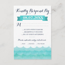 Bij Zee nautische bruiloft RSVP Kaarten