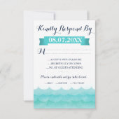 Bij Zee nautische bruiloft RSVP Kaarten (Voorkant)