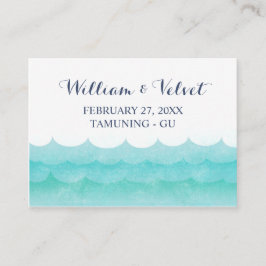 Bij Zee nautische trouwplaats kaarten Plaatskaartje