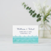 Bij Zee nautische trouwplaats kaarten Plaatskaartje (Staand voorkant)