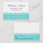 Bij Zee nautische trouwplaats kaarten Plaatskaartje (Voorkant / Achterkant)