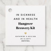 bij ziekte en in de Health Hangover Recovery Kit Bedankjes Labels (Voorkant)
