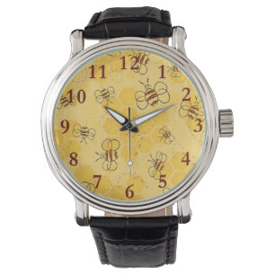 Bij Zoemende Honingbijen Schattig  Horloge