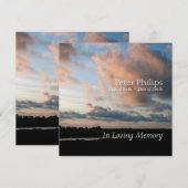 Bij zonsondergang 2 Vreedzame Memorial Service aan Kaart (Voorkant / Achterkant)