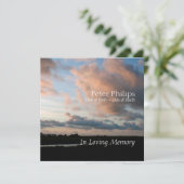 Bij zonsondergang 2 Vreedzame Memorial Service aan Kaart (Staand voorkant)