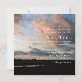 Bij zonsondergang 2 Vreedzame Memorial Service aan Kaart (Achterkant)