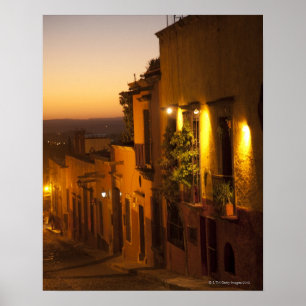 Bij zonsondergang. poster