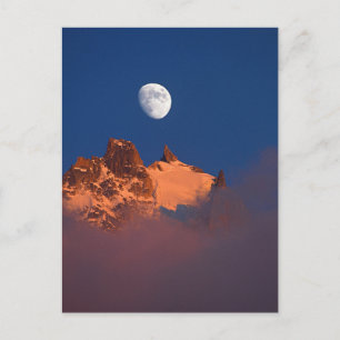 Bij zonsopgang   Aiguille du Plan Chamonix, Frankr Briefkaart