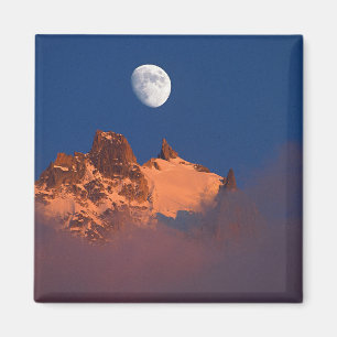 Bij zonsopgang   Aiguille du Plan Chamonix, Frankr Magneet