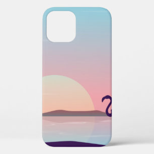 Bij zonsopgang flamingo scenery silhouettesflaming Case-Mate iPhone case
