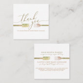 Bijbakkerij voor banketbakkerij bedankt vierkante visitekaartje (Voorkant / Achterkant)