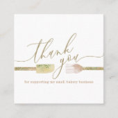 Bijbakkerij voor banketbakkerij bedankt vierkante visitekaartje (Voorkant)