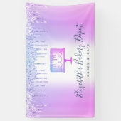 Bijbakkerijbanketbakken Paars glitter-dripscript Spandoek (Verticaal)