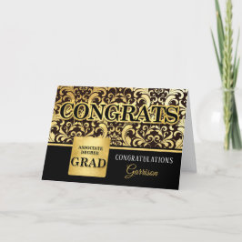 Bijbehorend graad Afstuderen Faux Gold Foil met na Kaart