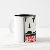 Bijbehorende inhoud 2-toon Mok (Voorkant links)