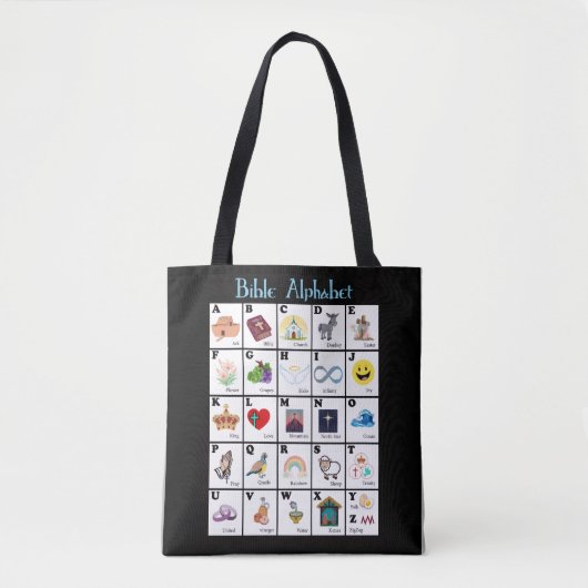 Bijbel Alfabet Dekentje Tote Bag (Voorkant)