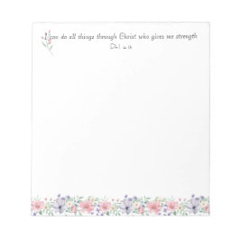 Bijbel als ik alles kan doen wat elegant botanisch notitieblok