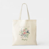 Bijbel als ik alles kan doen wat elegant botanisch tote bag (Achterkant)