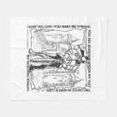 BIJBEL ASSEPOESTER, KASTEEL, REDDING RIDDER FLEECE DEKEN (Voorkant (Horizontaal))