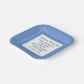 Bijbel Baby shower Verse Striped Blue Party Papieren Bordje (Gebogen)