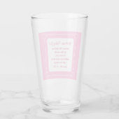 Bijbel Baby shower Verse Striped Pink Glas (Achterkant)