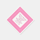 Bijbel Baby shower Verse Striped Pink Servet (Hoek)