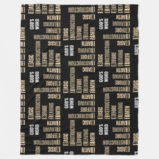 Bijbel basisinstructie voor het verlaten van de aa fleece deken (Voorkant)