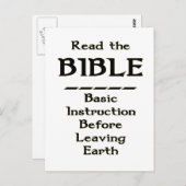 Bijbel - Basisinstructie voor het verlaten van de  Briefkaart (Voorkant / Achterkant)