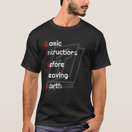 BIJBEL basisinstructies voor het verlaten van de a T-shirt (Voorkant)