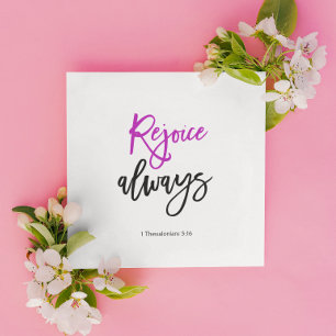 Bijbel Bijbel vers Verheug je altijd Servet