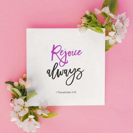 Bijbel Bijbel vers Verheug je altijd Servet