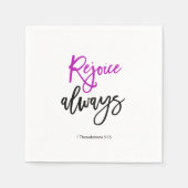 Bijbel Bijbel vers Verheug je altijd Servet (Voorkant)