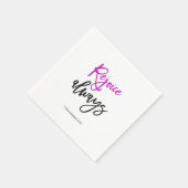 Bijbel Bijbel vers Verheug je altijd Servet (Hoek)