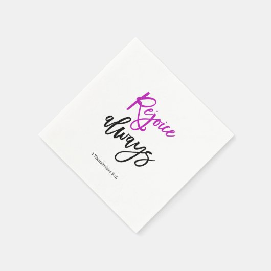 Bijbel Bijbel vers Verheug je altijd Servet (Hoek)