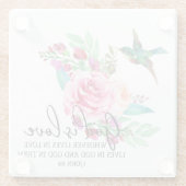 Bijbel Bijbel Verse Roze Religieus Glazen Onderzetter (Achterkant)