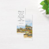 Bijbel Bijbel Waterverf Oude Stad Bladwijzer Mini Visitekaartjes (Bureau)