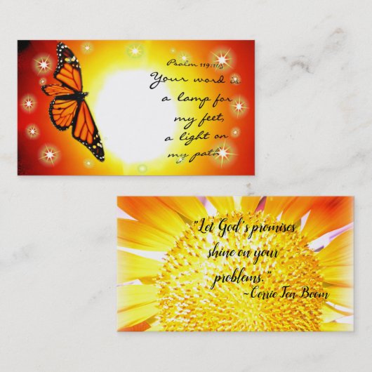 Bijbel Bladwijzer of leessenkaart Visitekaartje (Voorkant / Achterkant)