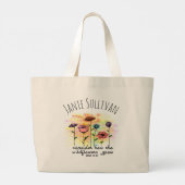 Bijbel Bloem Naam Grote Boodschappentas Tote Bag (Achterkant)