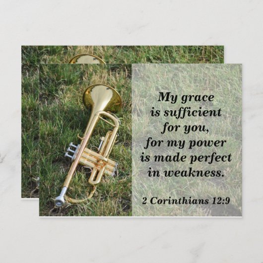 Bijbel Briefkaart Mijn genade is voldoende voor u (Voorkant / Achterkant)
