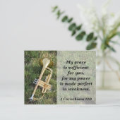 Bijbel Briefkaart Mijn genade is voldoende voor u (Staand voorkant)