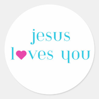 Bijbel Christelijk cadeau idee - Jesus Loves You Ronde Sticker