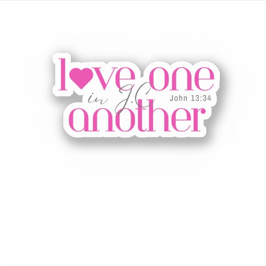 Bijbel Christelijk geschenk idee - Liefde elkaar Sticker (Voorkant)