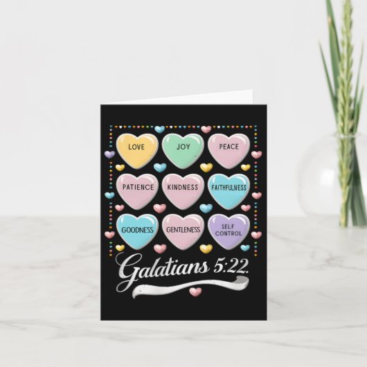 Bijbel Christelijke Valentijn Galaten 5 22 Convers Kaart (Voorkant)