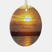 Bijbel citaat Romans 15:13 versiering Keramisch Ornament (Rechts)