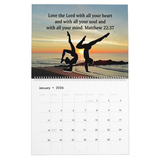 BIJBEL CITEERT GYMNASTIEKKALENDER KALENDER (Jan 2026)