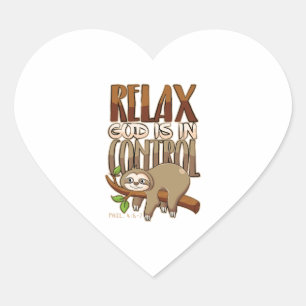 Bijbel citeert Vers God is in controle - luiaard l Hart Sticker