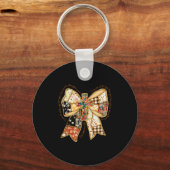 Bijbel Coquette Christelijke Jezus Boog Patchwork Sleutelhanger (Voorkant)