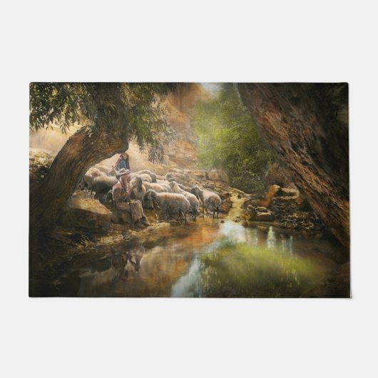 Bijbel - De Heer is mijn herder - 1910 Deurmat (Voorkant)