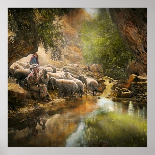 Bijbel - De Heer is mijn herder - 1910 Poster (Voorkant)