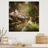 Bijbel - De Heer is mijn herder - 1910 Poster (Keuken)